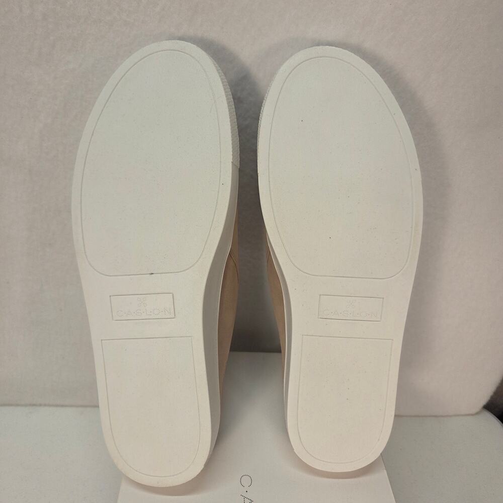 NWB Caslon Nellie Suede Slip-On Leather Sneaker Mule Beige Taupe Womens 9M - Picture 9 of 11
